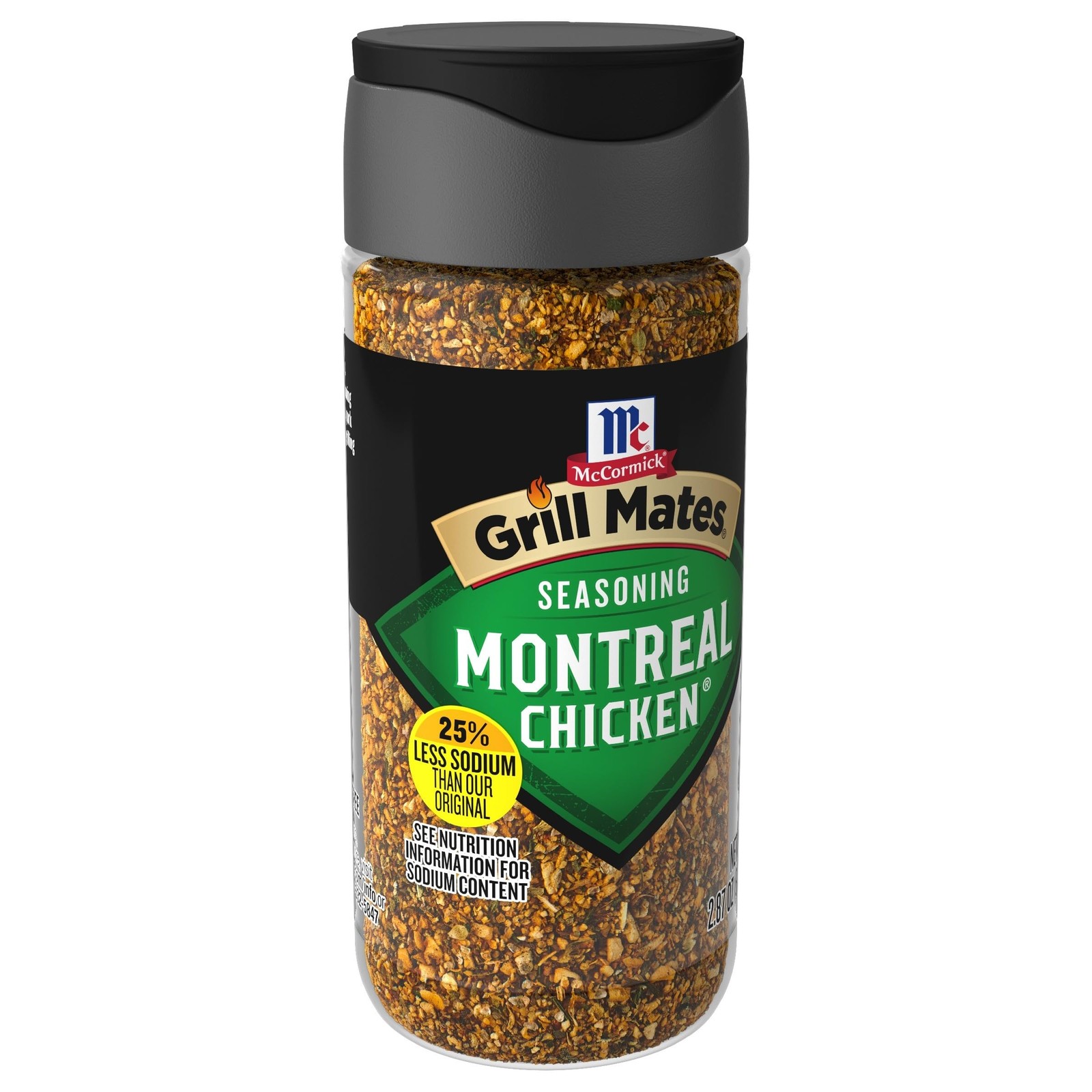 McCormick Grill Mates 25% Less Sodium Montreal Chicken 2.87 Ounce (Pack of 1)