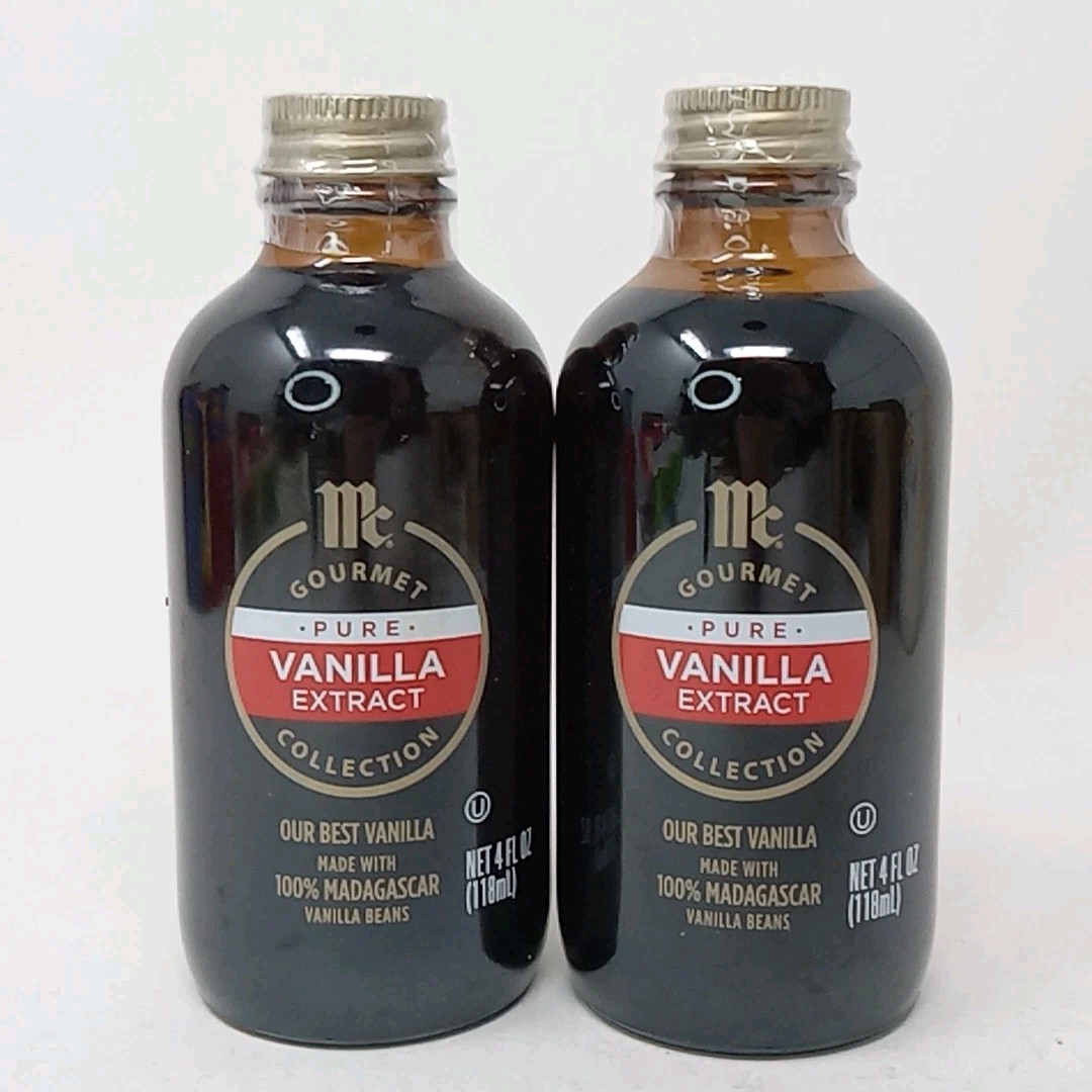 McCormick Gourmet Collection Pure Vanilla Extract 4oz. (X 2 Glass Bottles)