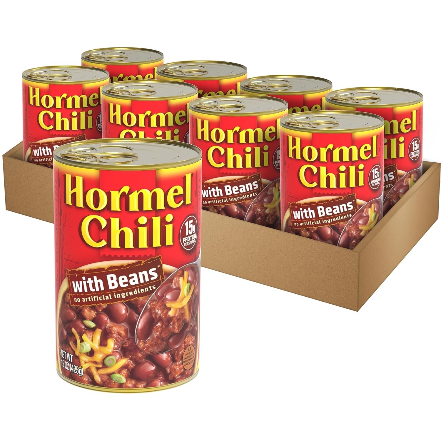 Hormel Chili: Slow-Simmered Beef & Beans (8-pack)//