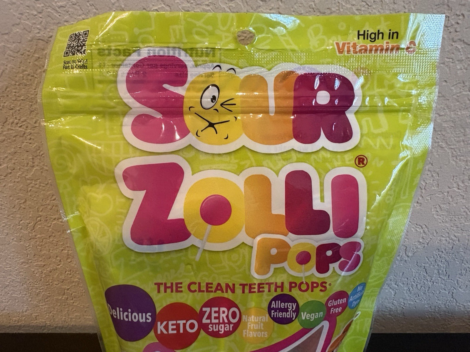 Zollipops Sour Clean Teeth Pops Sugar Free 5.2 Oz Sugar Free Keto New & Sealed