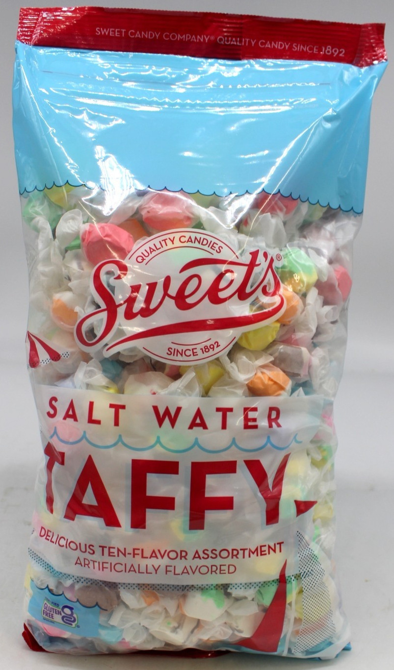 Sweets Salt Water Taffy 4 Lbs Candy Bulk Taffy Candies Chew Assorted Flavors
