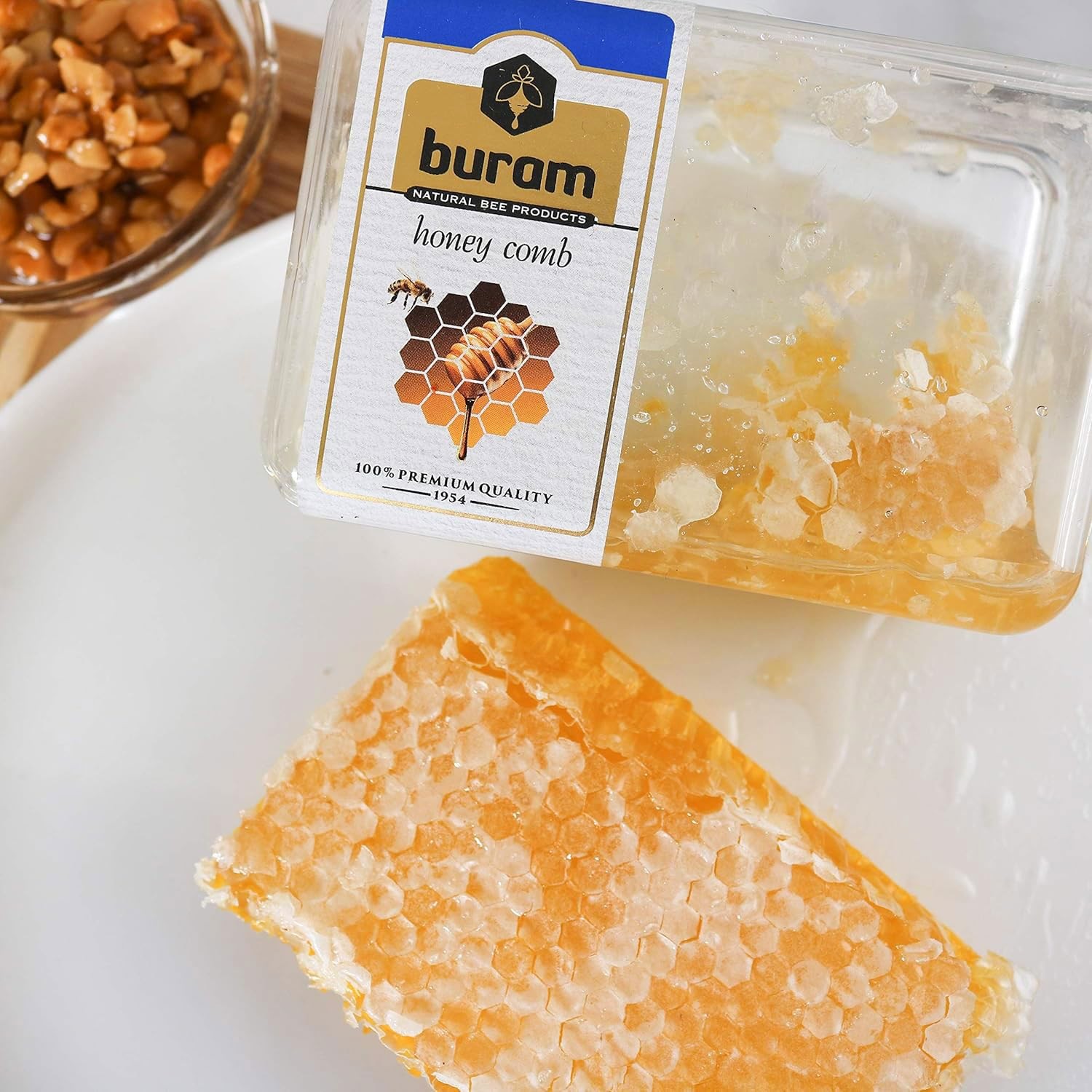 Buram Gourmet Raw Honeycomb | All-Natural | Pure Unfiltered | Edible Wax 7.05 oz