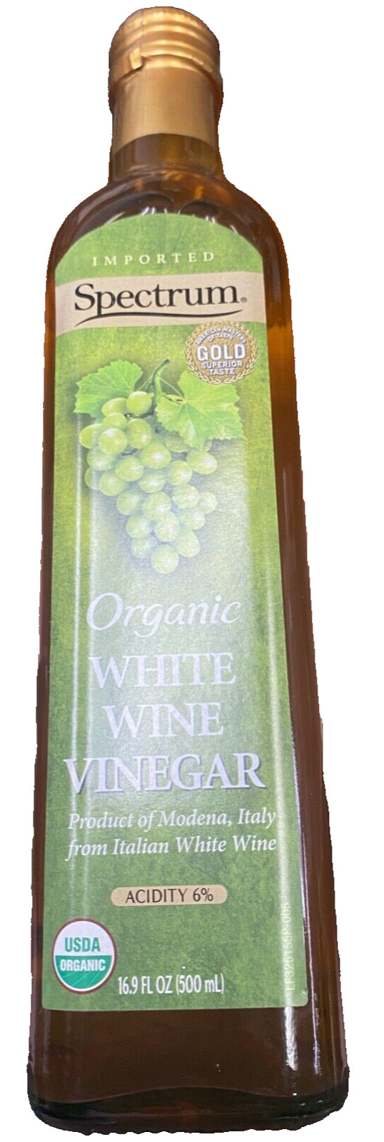 2 Spectrum Organic White Wine Vinegar 16.9 oz 1/2030