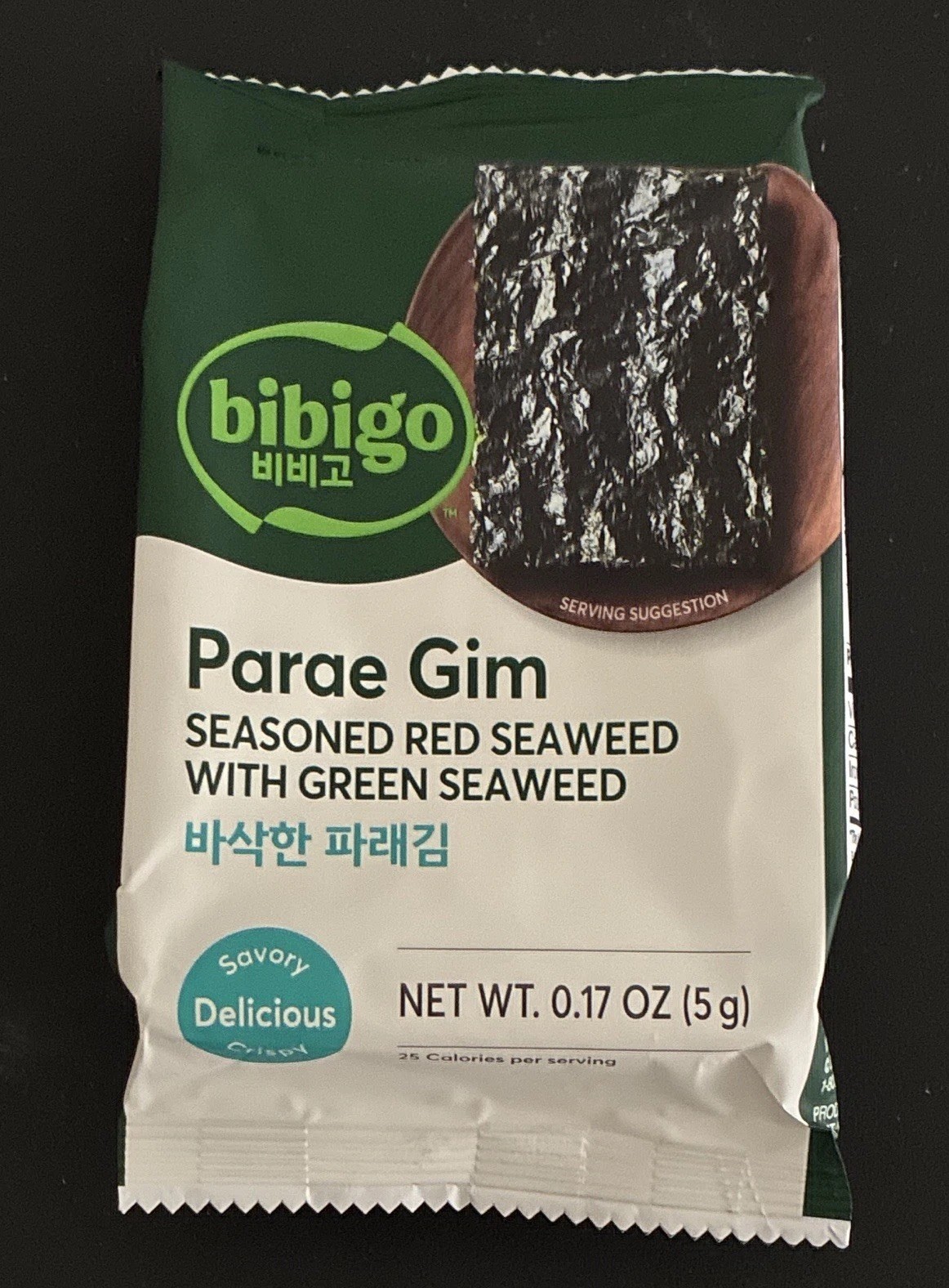 bibigo Parae Gim Seasoned Seaweed Snack Korean Pantry 5g (0.17 oz)