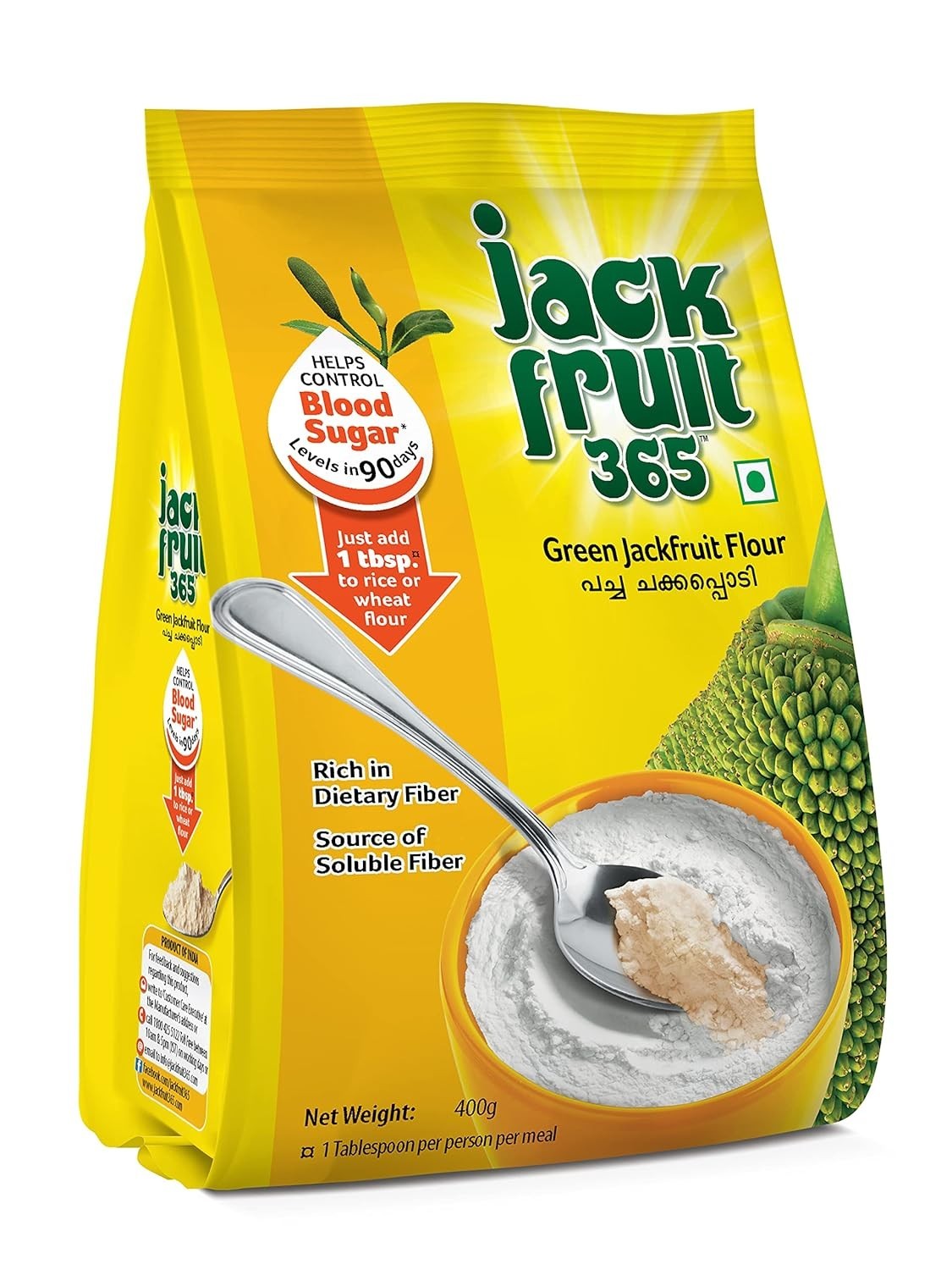 Jackfruit365 Green Jackfruit Flour 400g – FREE DELIVERY 5-7 DAYS