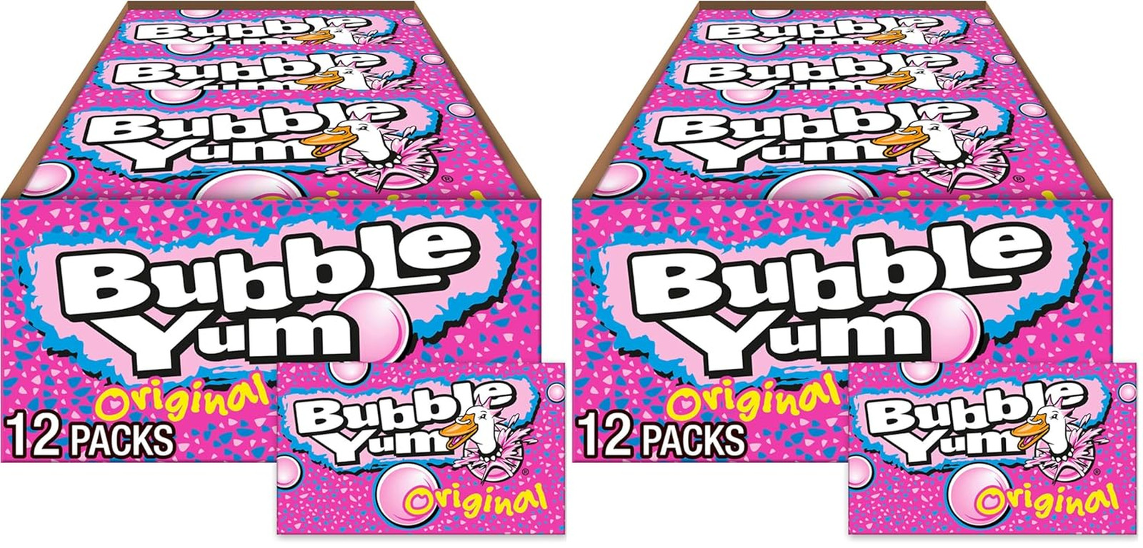 Cotton Candy Flavored Chewy, Bubble Gum Packs, 2.82 Oz (12 Count)