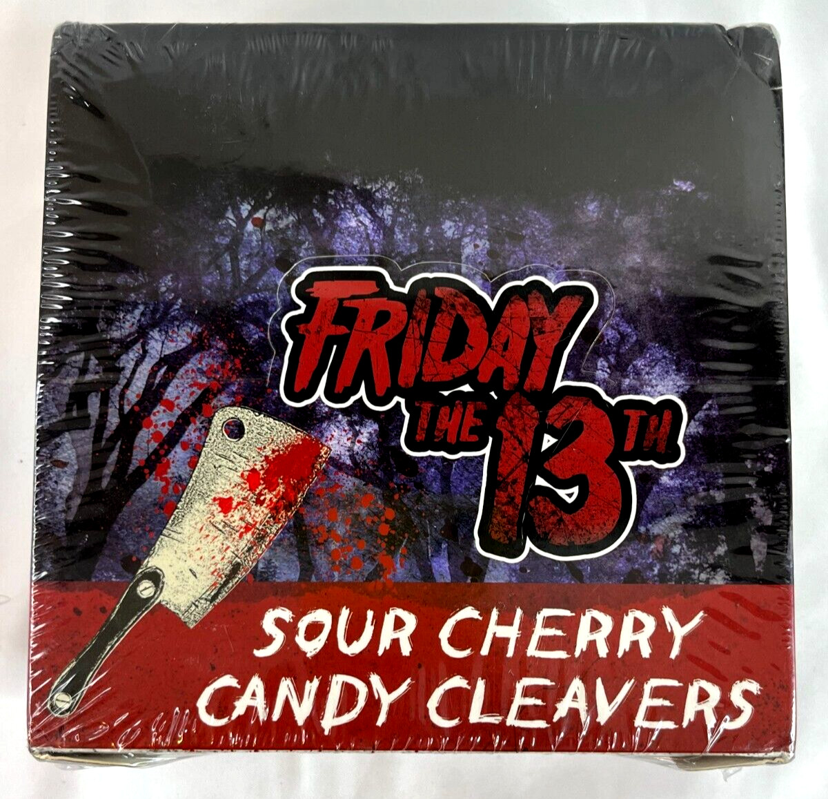 Halloween 12 JASON Friday The 13th Sour Cherry Candy Cleavers in Mask Shaped Tin
