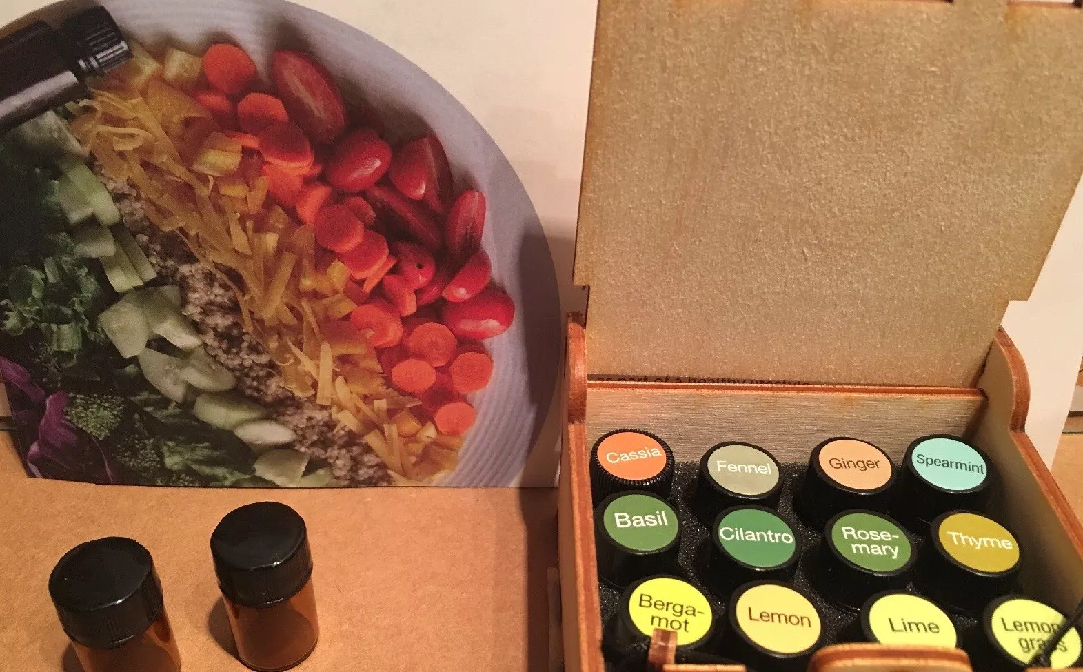 100% PURE Organic 12 Essential Oils Cooking Collection ~ Free Case ~