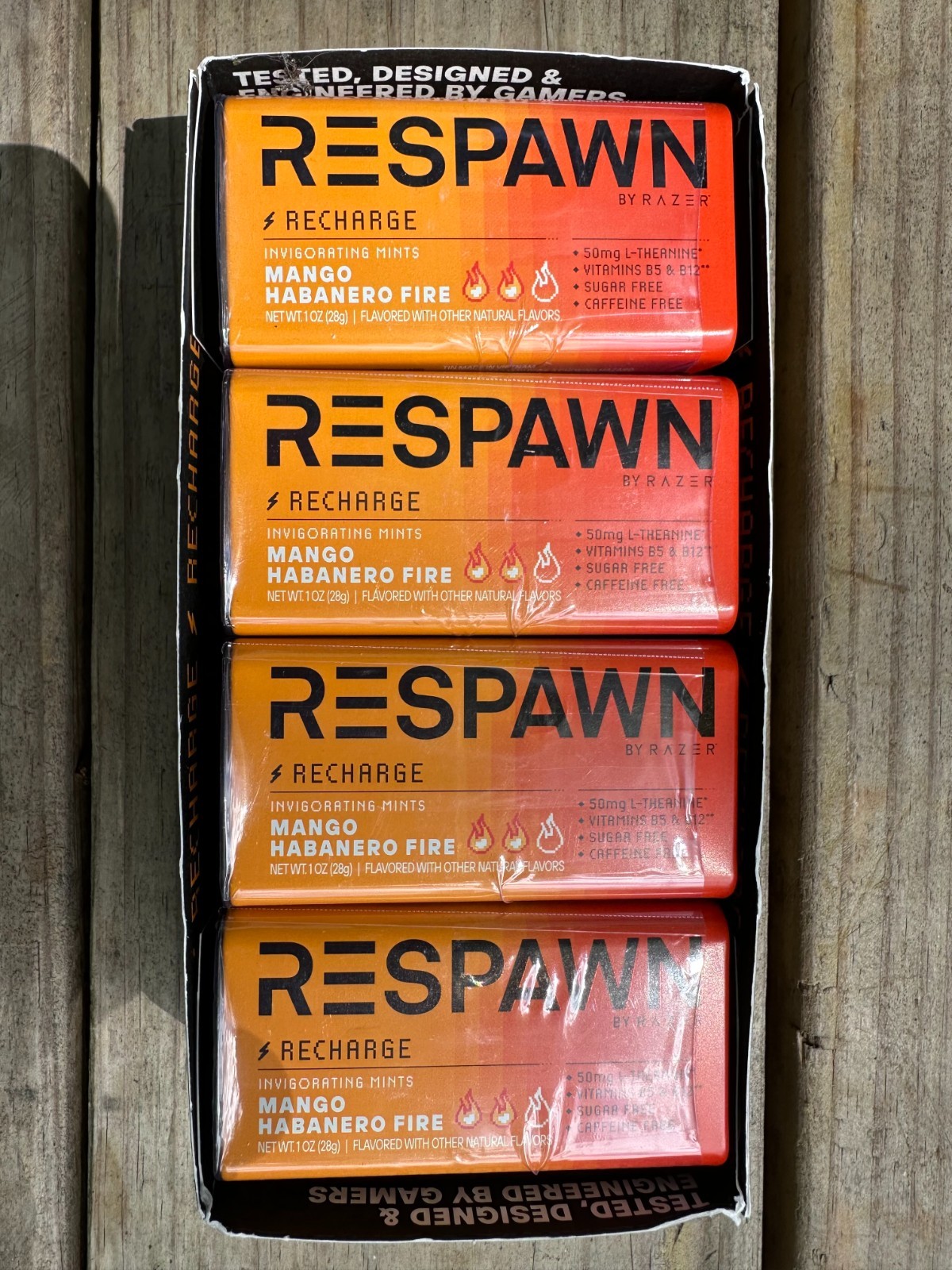 RESPAWN Spicy Mango Habanero Breath Mints Sugar Free, 1 oz Packs (8 Pack) | Trav
