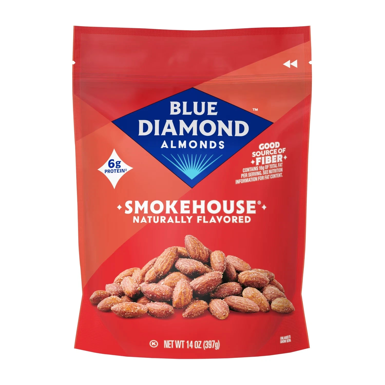Blue Diamond Almonds, Smokehouse Flavored Snack Nuts Perfect for Snacking, 14oz-
