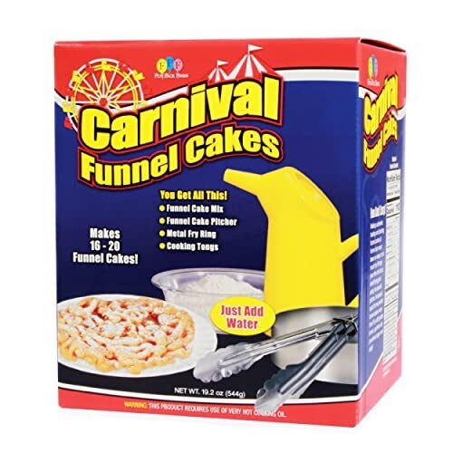 Fun Pack Foods – Carnival Funnel Cakes Deluxe Kit – Includes (2) Original Funnel