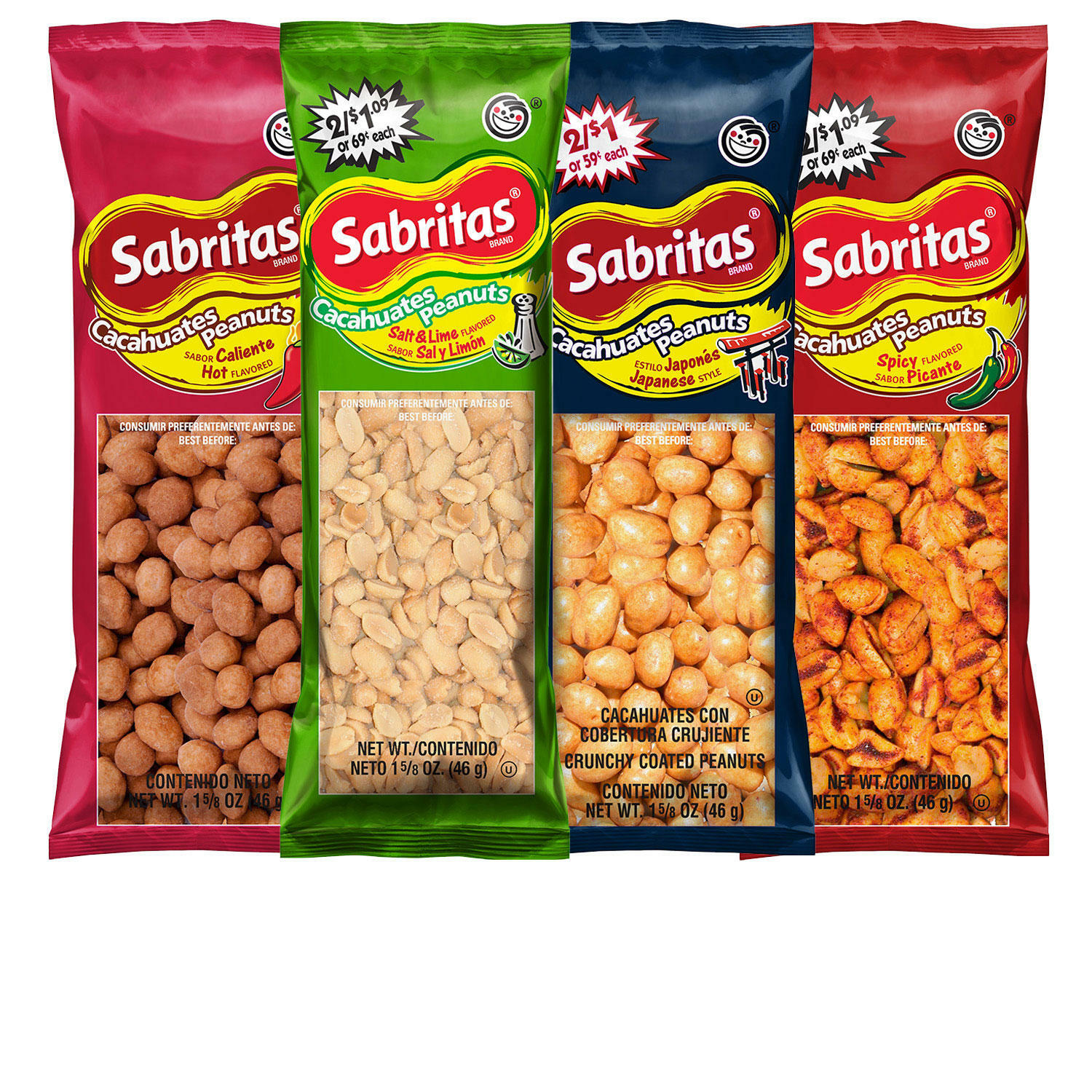 Sabritas Peanuts Variety Pack (60 ct.)