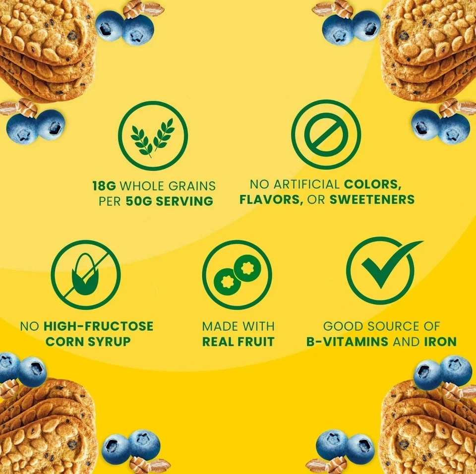 belVita Blueberry Breakfast Biscuits, Value Pack – 12 Packs with 4 Biscuits Each