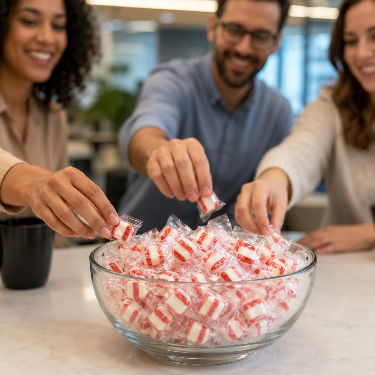 Peppermint Soft Puffs Candy | 170 Wrapped Pcs 32 oz (2 LB) Mint Candy Bulk Candy