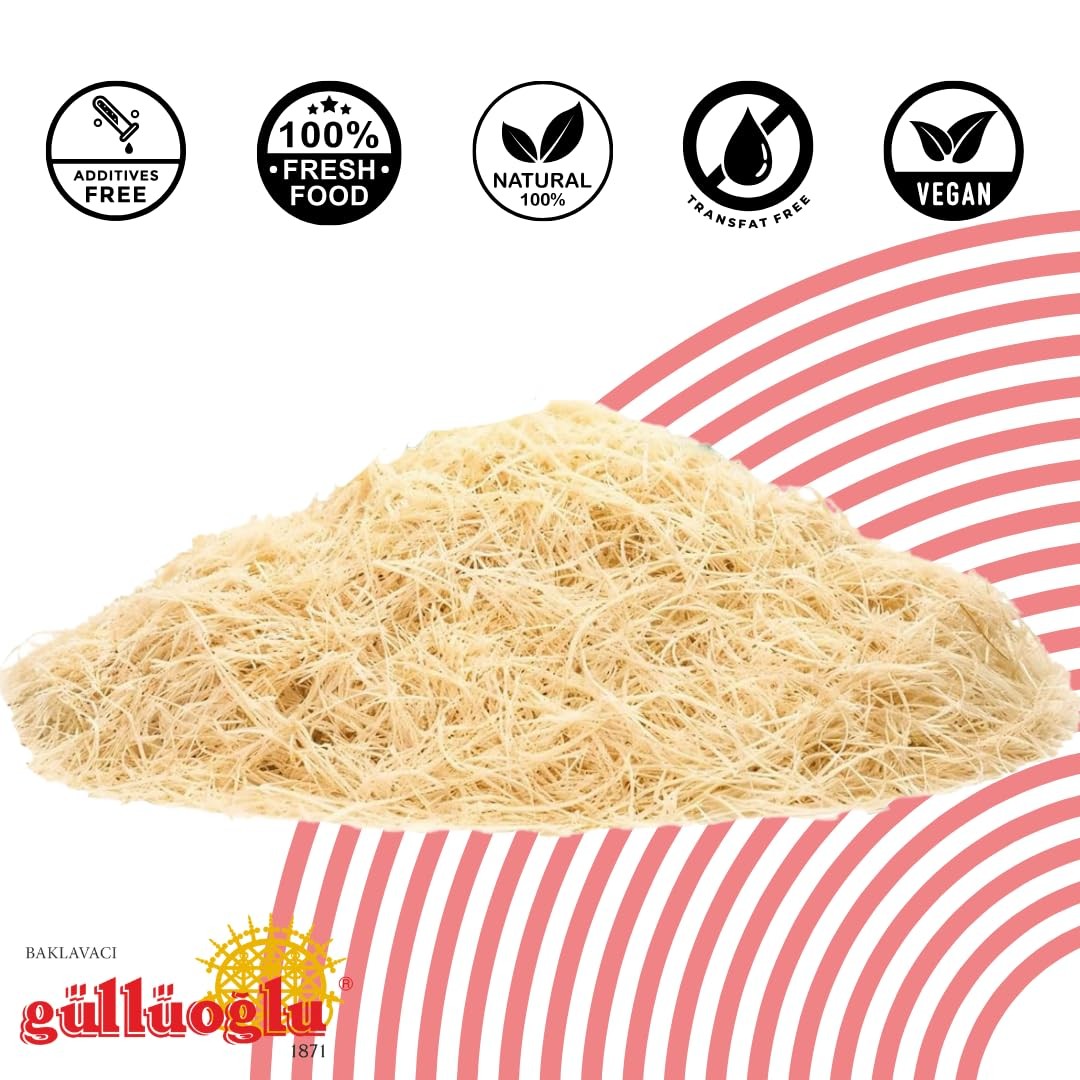 Dried & Shredded Kataifi – 10kg – 22 lb Kadayif Chopped Fillo Dough, Shredded