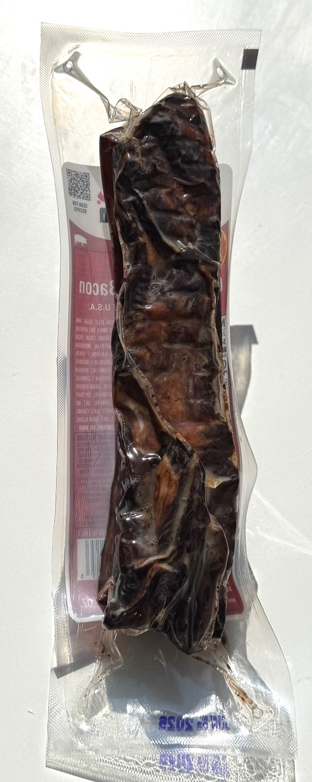 Chinese Style Bacon Cured Pork (Product of USA) Kam Yen Jan 五花腸肉 12 oz./ Pack