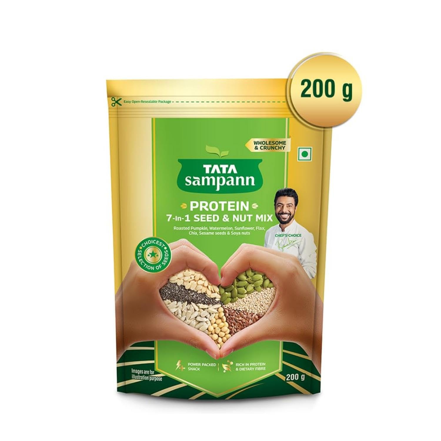 Tata sampann 7 in 1 seed & Nut mix Crunchy Snack Roasted 200 gr f/ship
