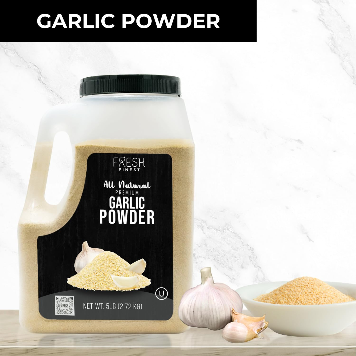 Fresh Finest Bulk 5 LB Premium Garlic Powder – Kosher Certified Non-Gmo Ground G