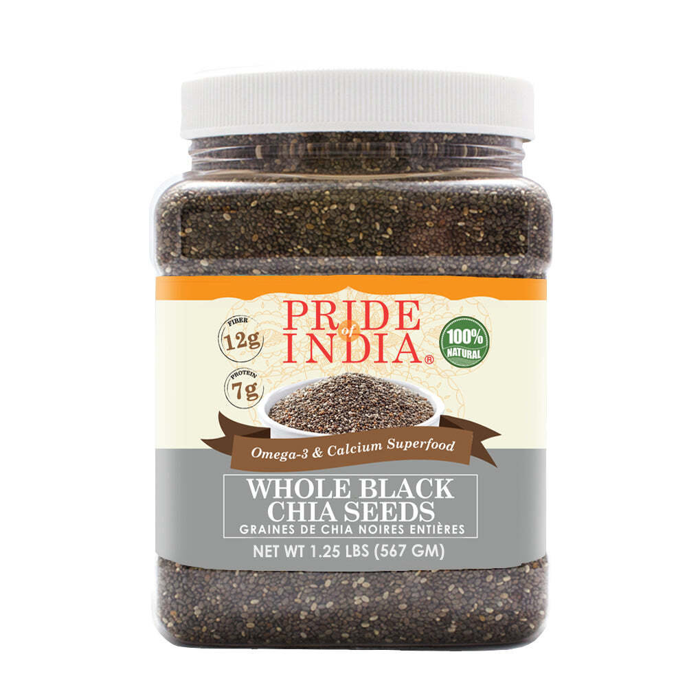 Whole Black Chia Seeds – Omega-3 & Calcium Superfood Jar