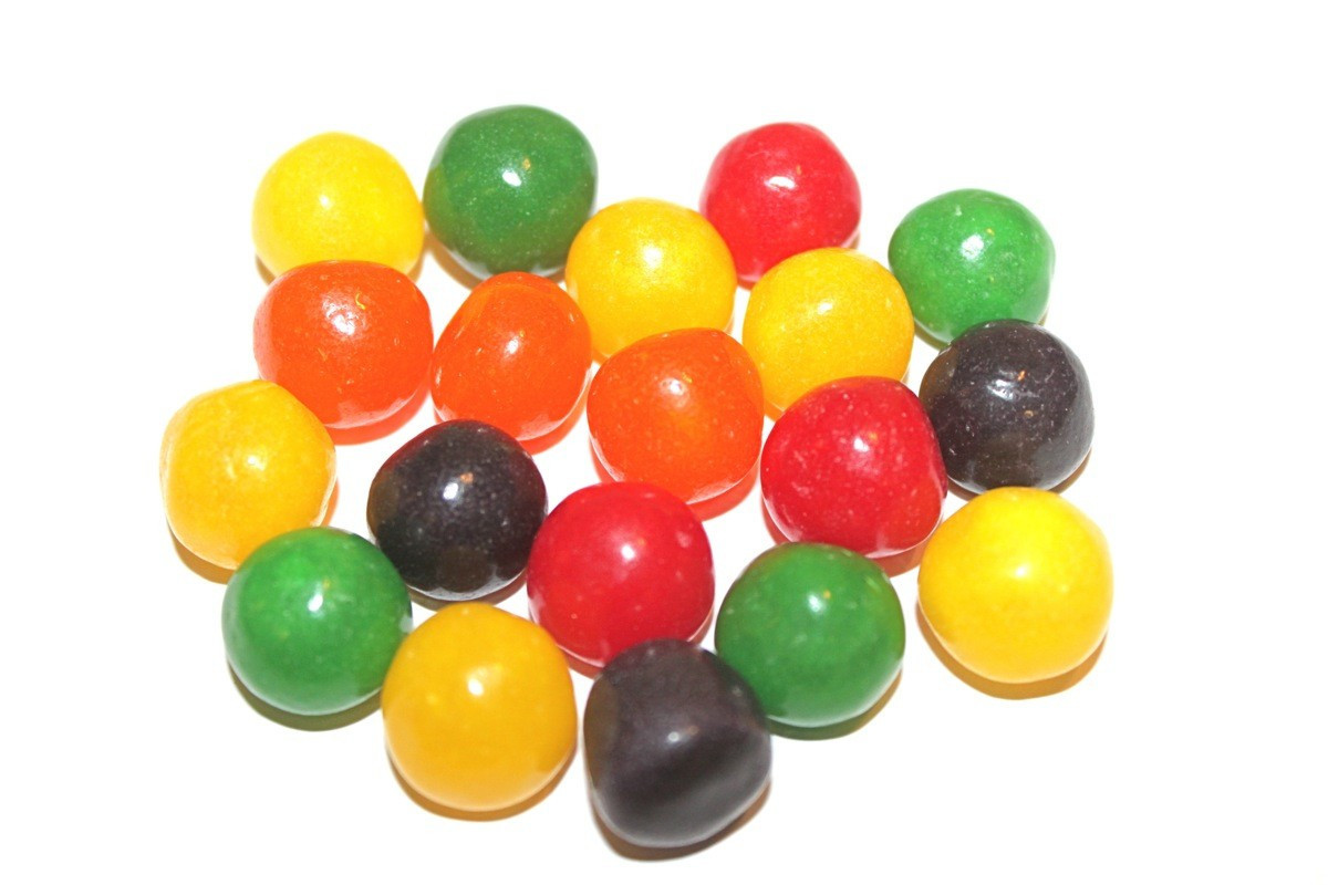 ASSORTED FRUIT SOURS CHEWY CANDY BALLS, 1LB – FREE SHIPPING