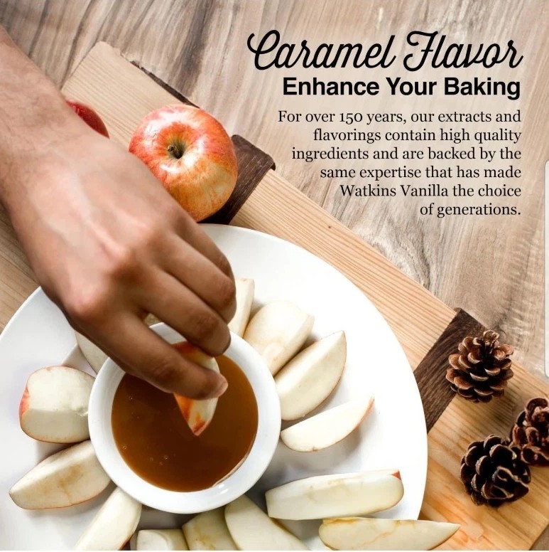 Watkins Caramel Flavoring Concentrate 2 Fl Oz Gluten Free Non GMO Fast Shipping