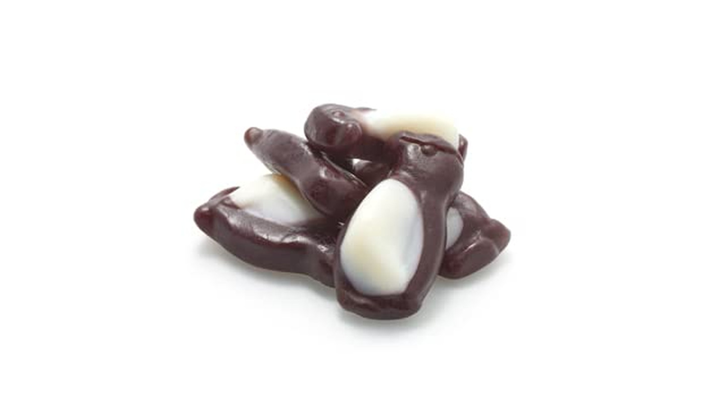 Gummy Peach Penguins, 2.2 Lb (35.2 Oz), Gluten-Free, Penguin-Shaped Candies, Pea