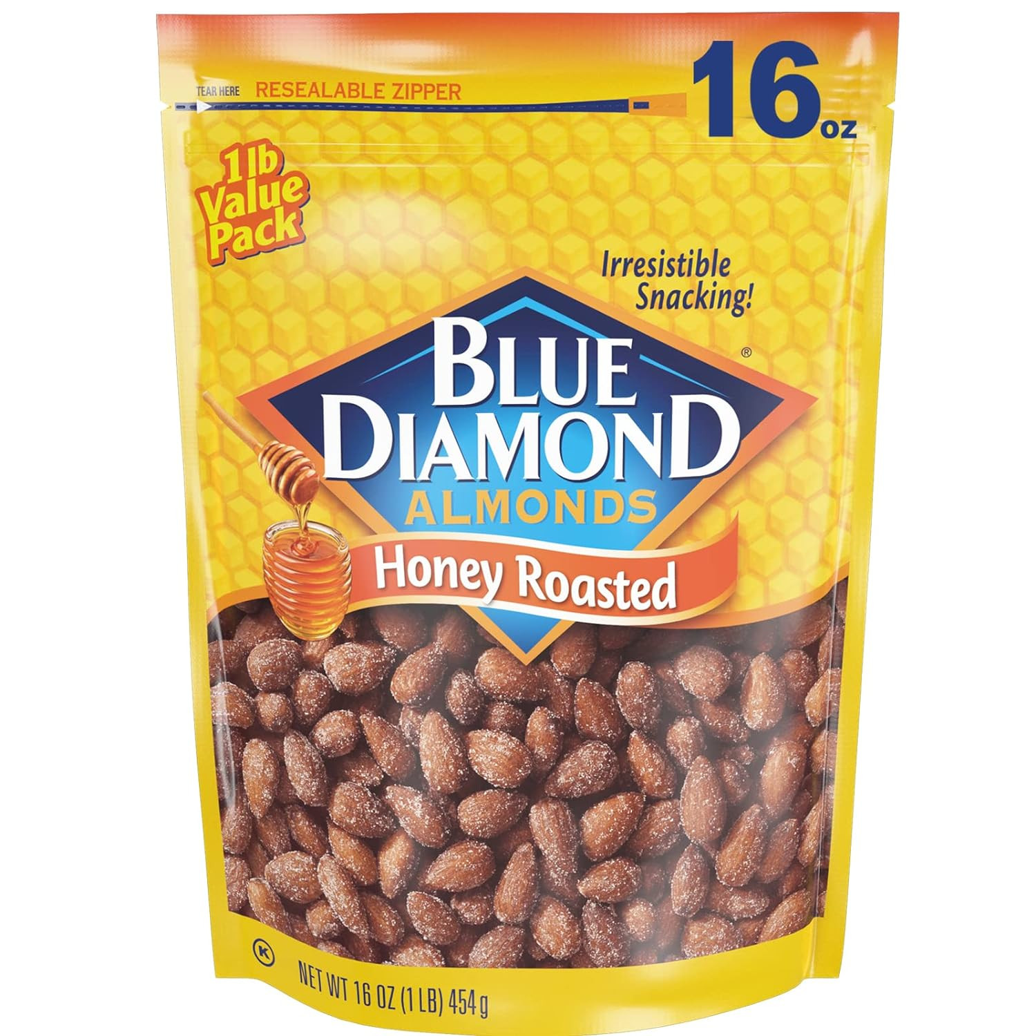 Blue Diamond Almonds Wasabi & Soy Sauce Snack Nuts, Resealable Bag, 16 Oz