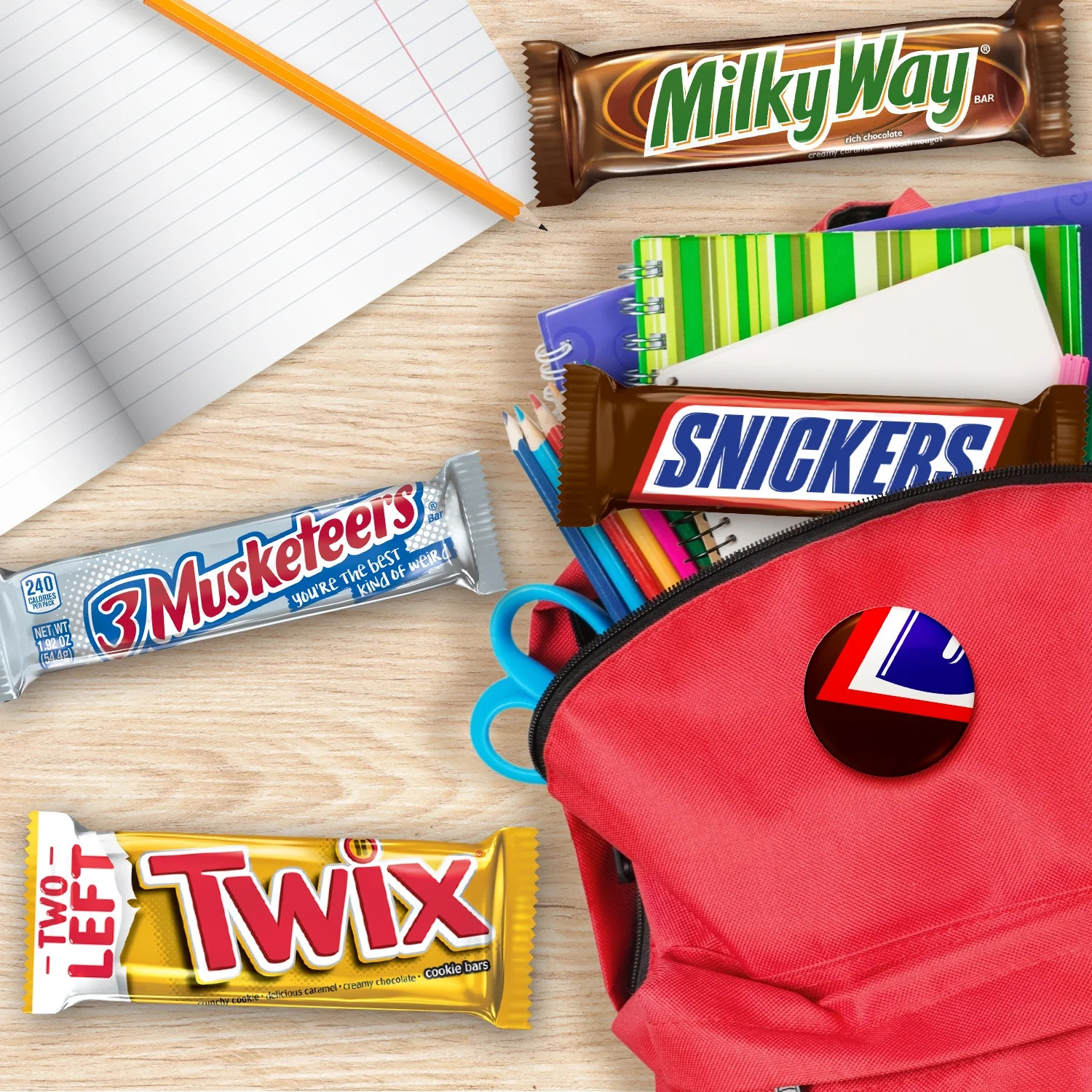 Snickers, Twix, Milky Way & More Assorted Milk Chocolate Candy Bars – 18 Bars