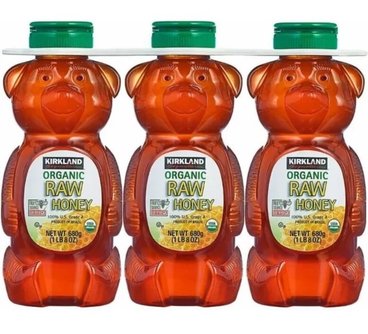 New Kirkland Organic Raw Honey – 24 oz Bottle, 3 Count Natural Sweet Thick Honey