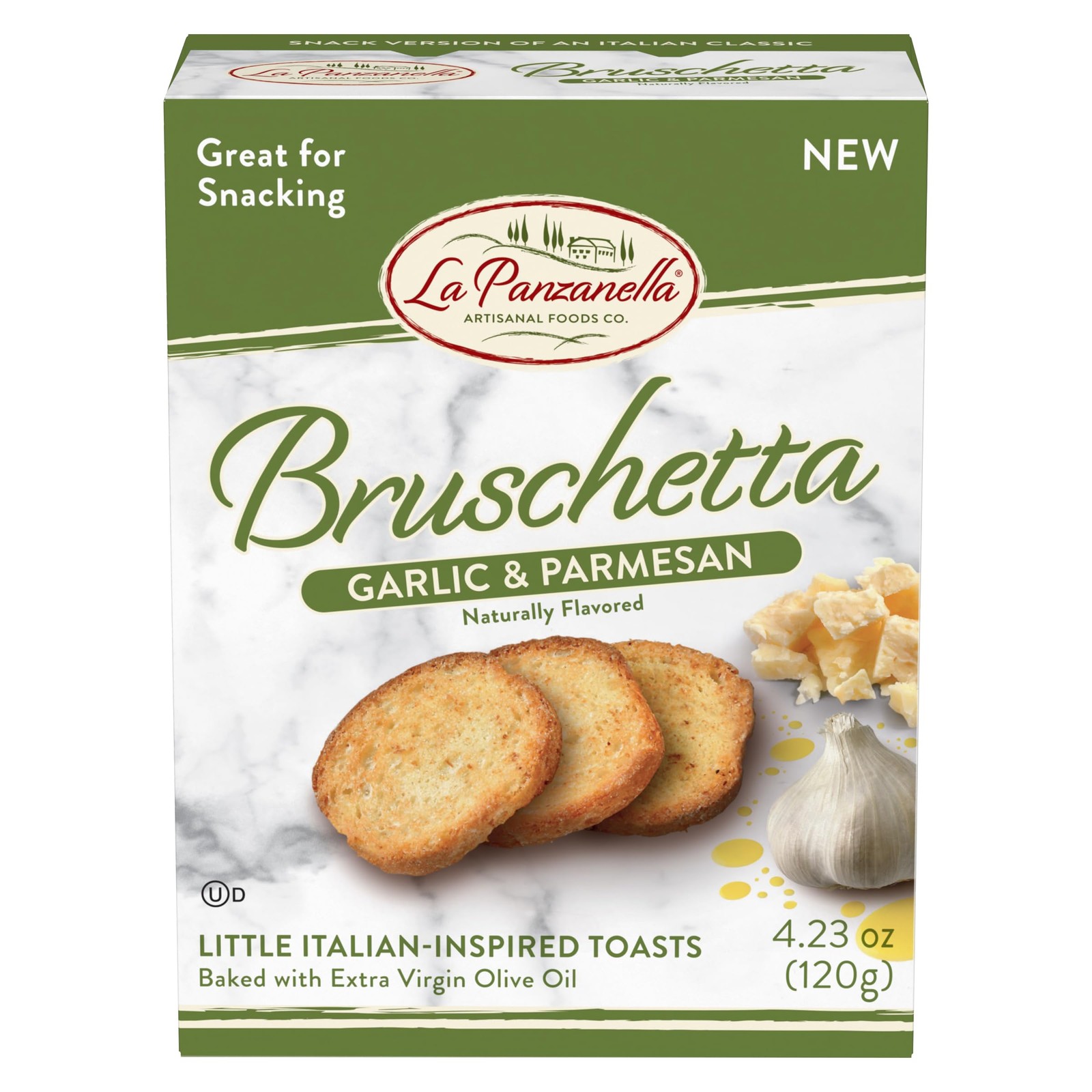 La Panzanella Garlic and Parmesan Bruschetta Crackers 4.23 Ounce (Pack of 1)