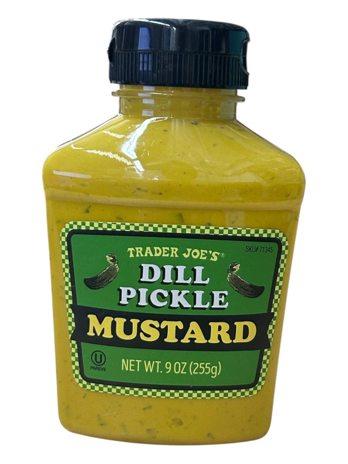 2-Pack Trader Joe’s Dill Pickle Mustard 9 oz Each Bottle Tangy Condiment 10/2027