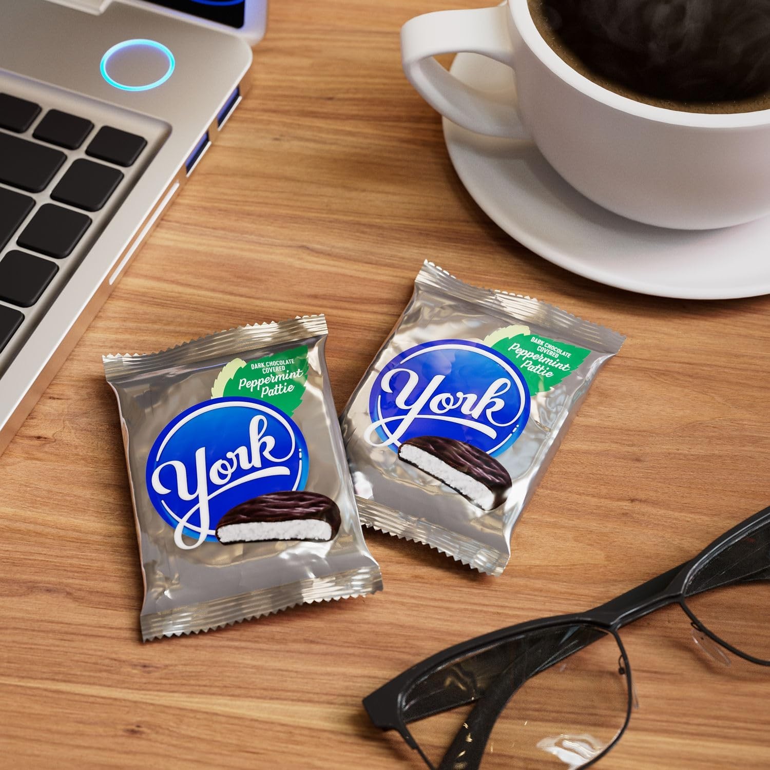 YORK Dark Chocolate Peppermint Patties, Candy Packs, 1.4 oz (36 Count)