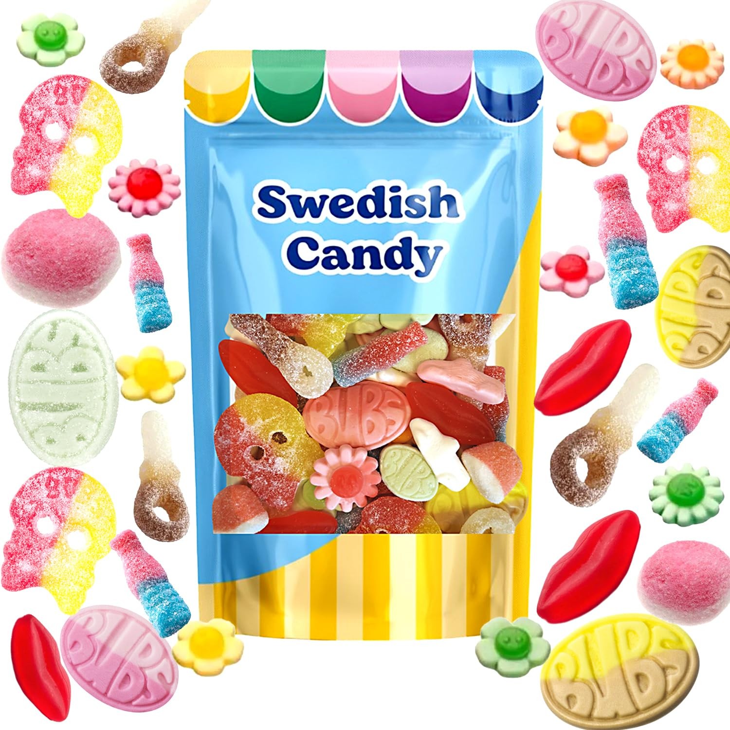 BUBS Swedish Candy – Sour & Sweet Pick and Mix – Assorted Scandinavian Gummy …