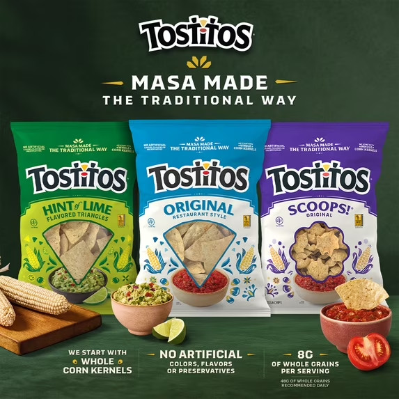 Tostitos Restaurant Style Original Tortilla Chips, 17 oz Party Size Bag