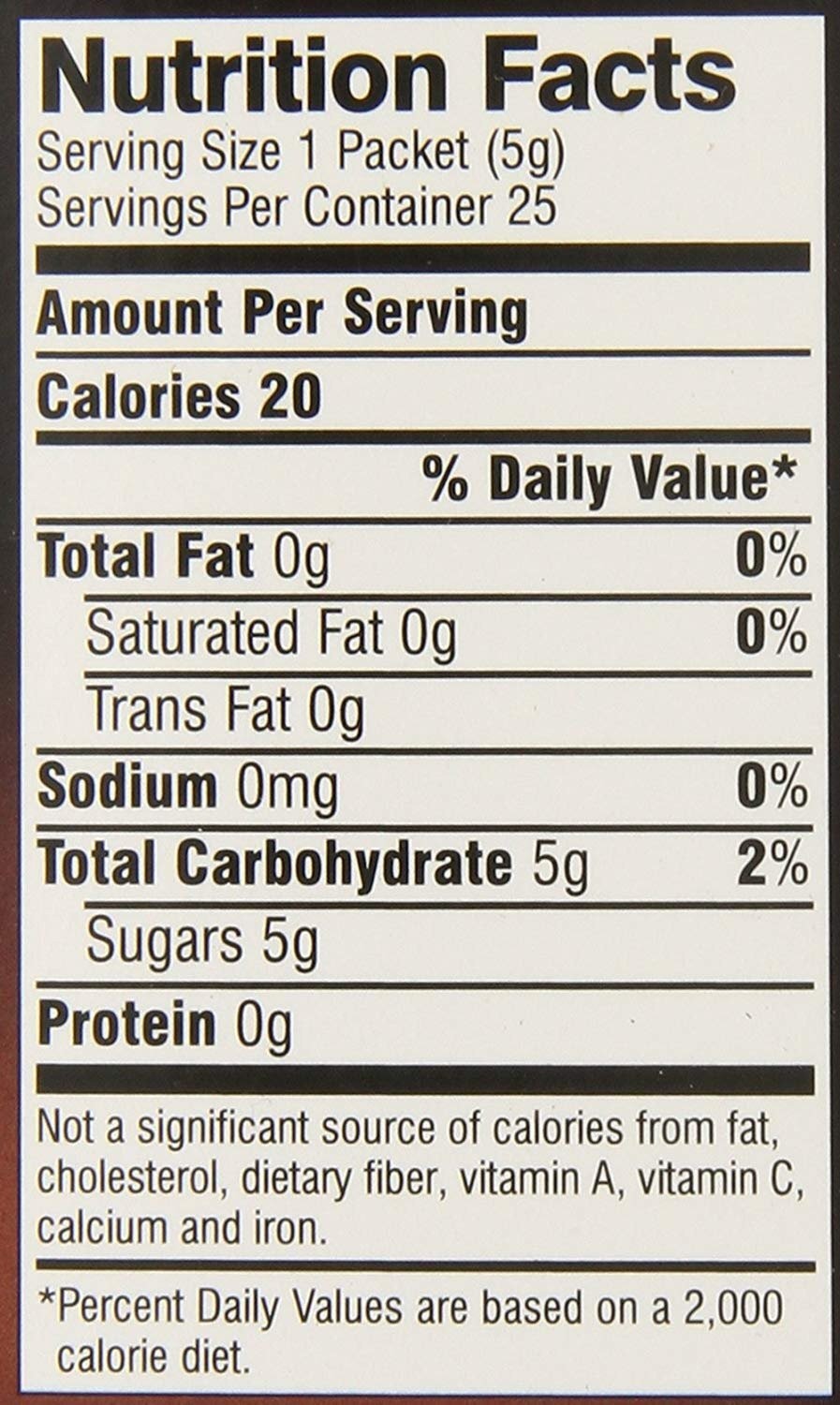 Sugar in the Raw Natural Cane Turbinado Sugar 25 Packets 4 Ounce Each 113 Grams