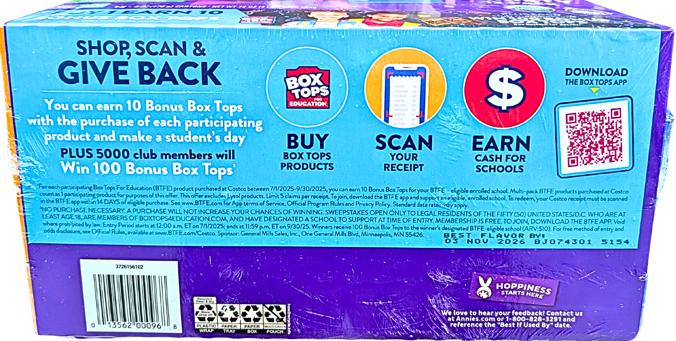 Annie’s Organic Macaroni & Cheese Variety Pack 12×6 Ounce Box EXP 11/2026