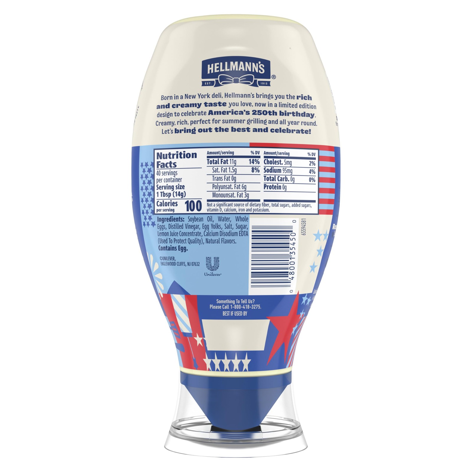 Hellmann’s Real Mayonnaise Mayo Squeeze Bottle For 20 Fl Oz (Pack of 1)