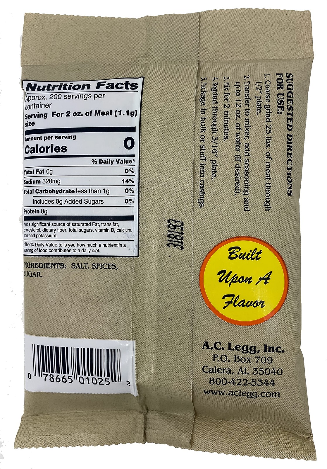Custom Blended Sausage Seasoning – Blend 10, 8 Ounce, Case of 24 Packages