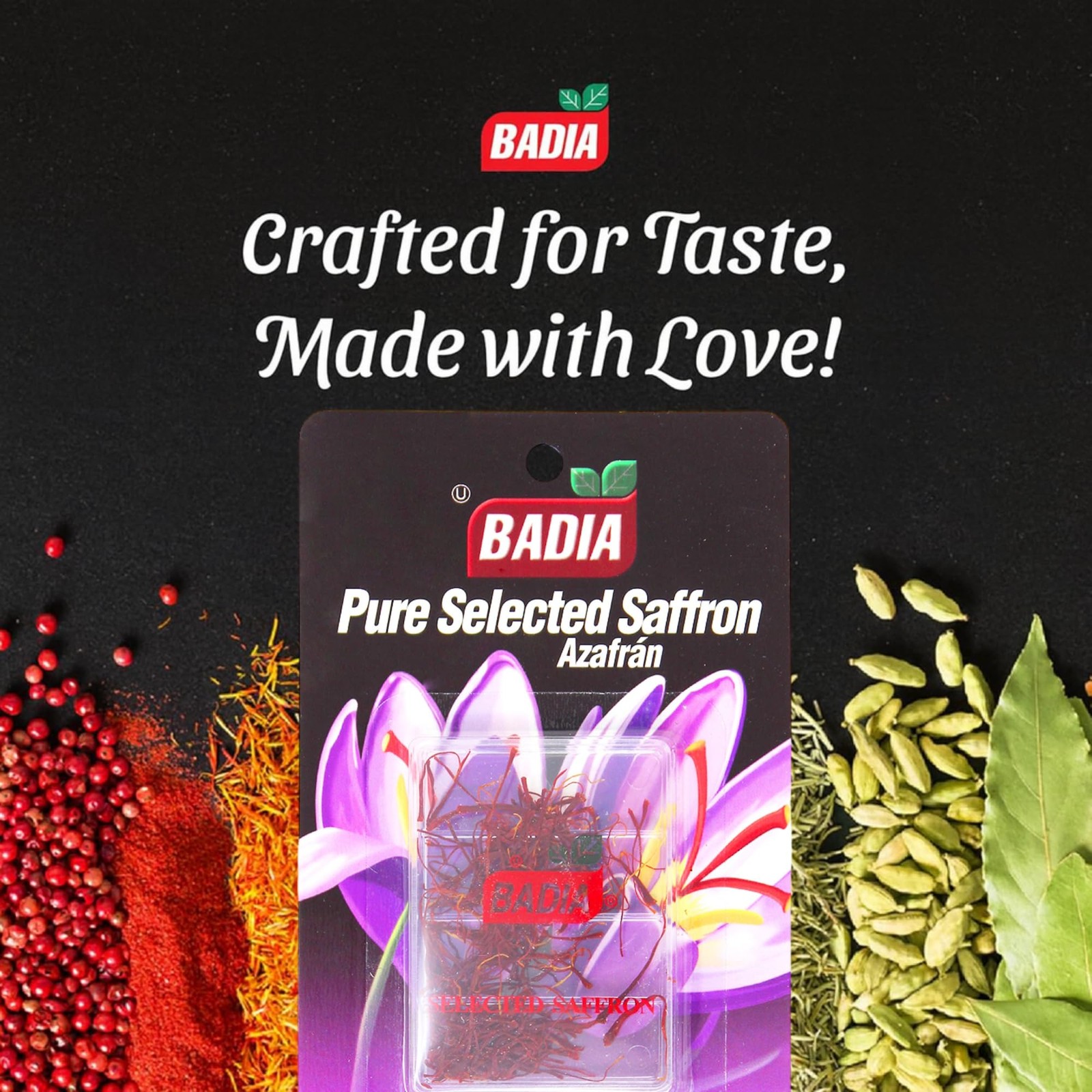 Badia Saffron, 0.4 gram – All-Natural Spanish (0.0141 oz), purple