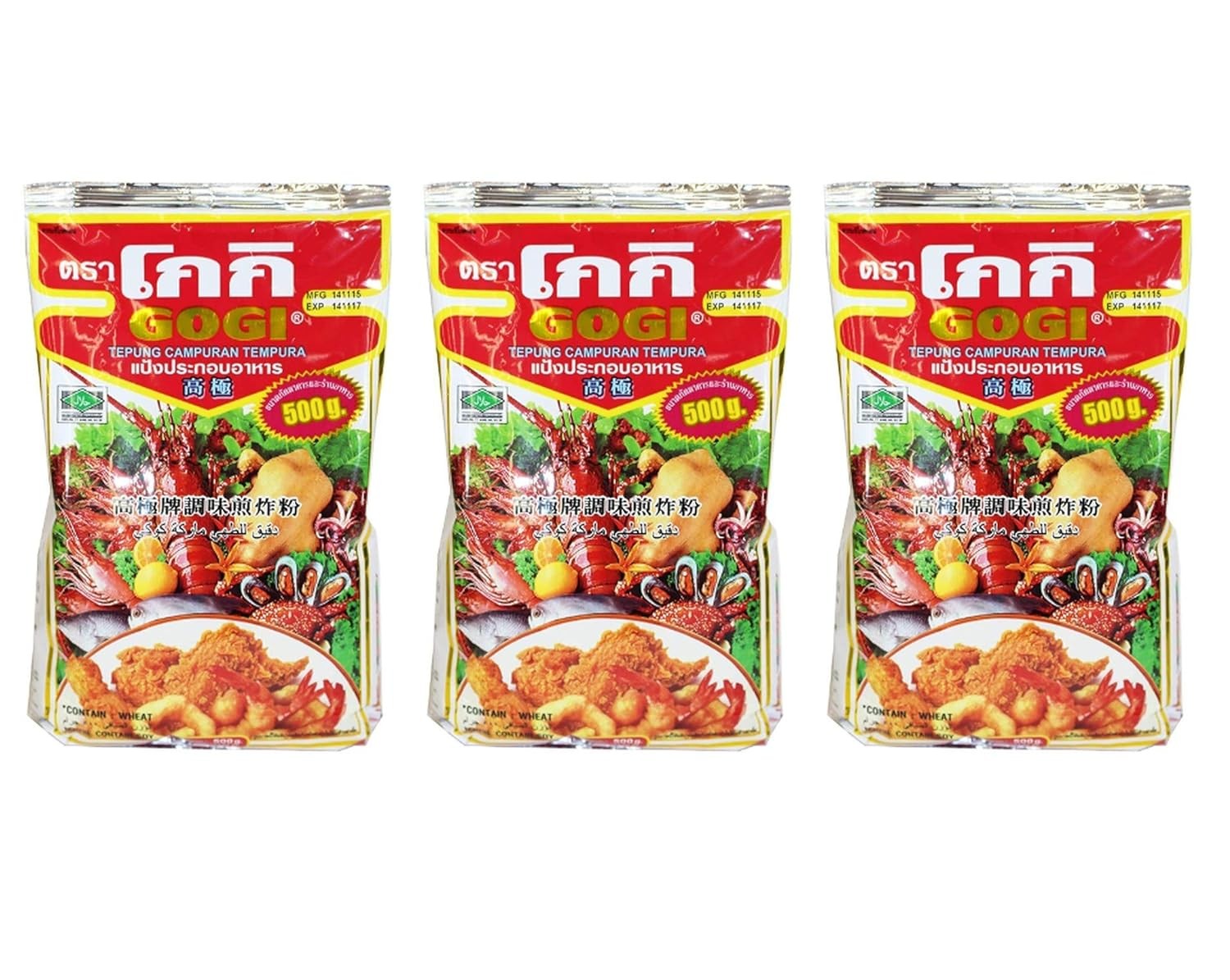 Gogi Tempura Flour Batter Mix 500g (3 Pack, Total of 3.3lbs)