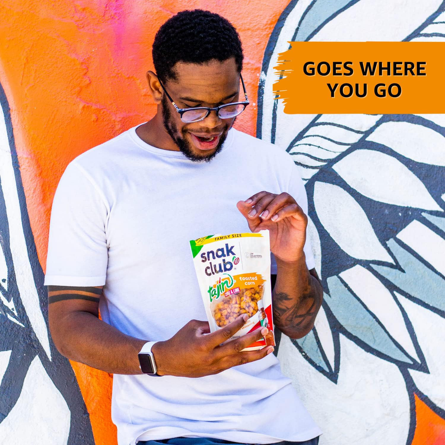 Snak Club Toasted Corn, Tajin Clásico Chili & Lime Flavor, Crunchy, Flavorful Lo