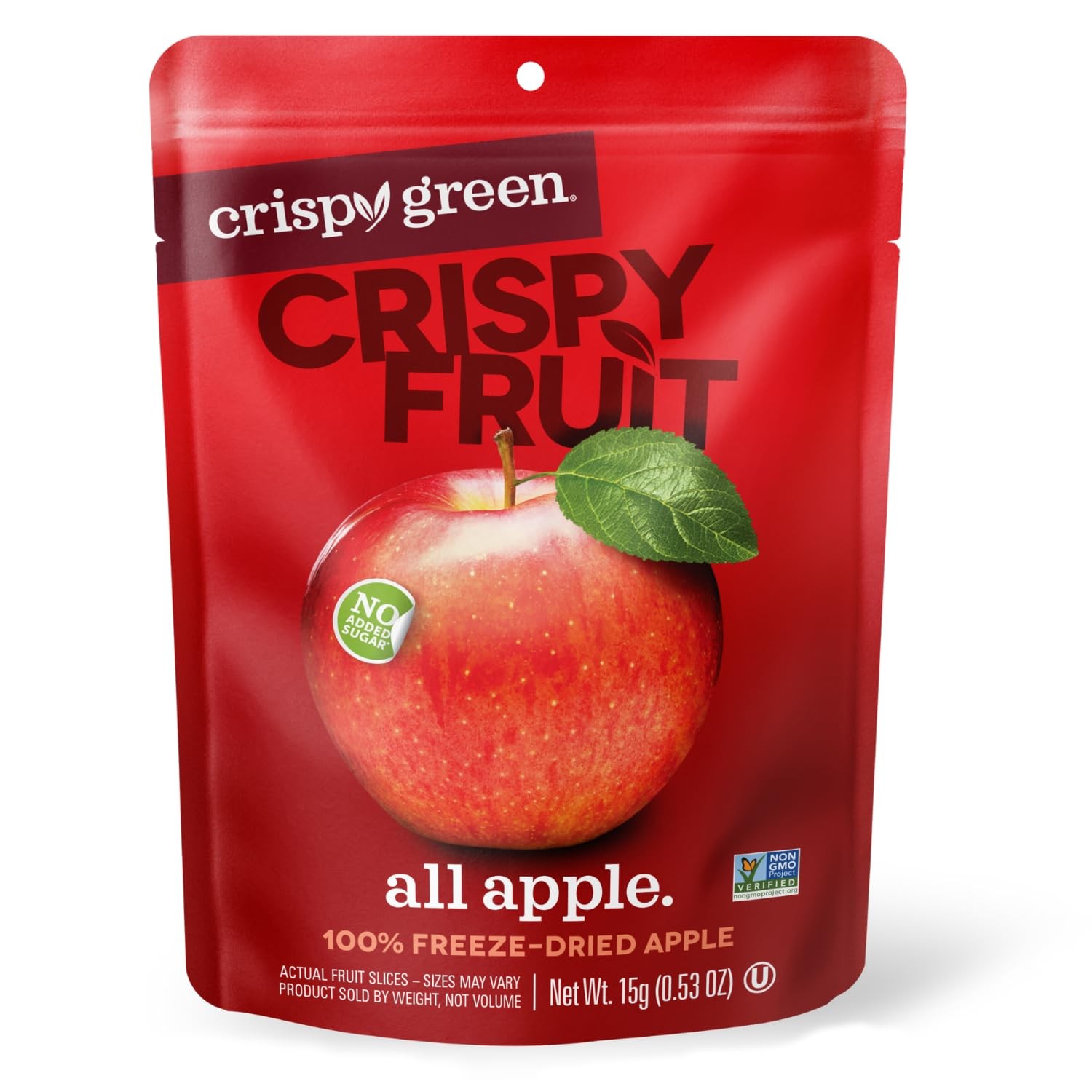 Crispy Green FreezeDried Apple Fruit Snacks, 0.53 Oz Pack of 12, AllNatural