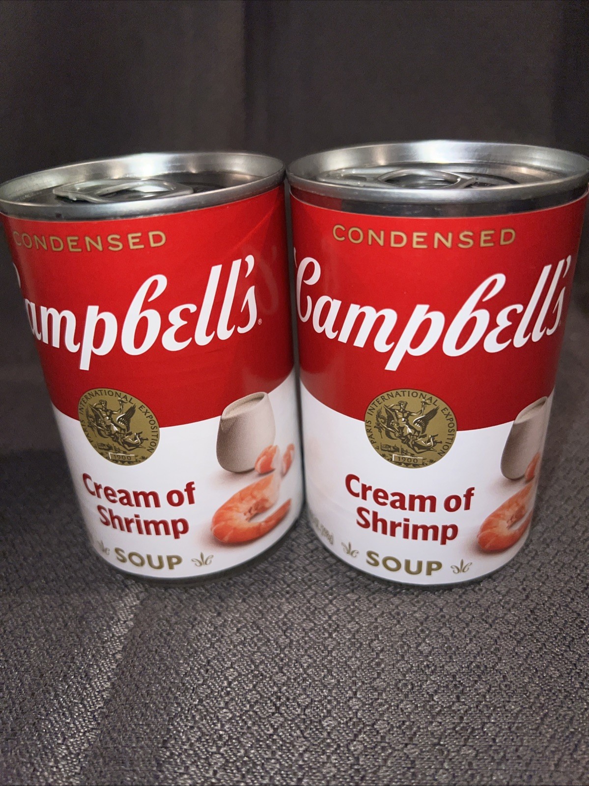 2 cans Campbell’s Condensed Cream of Shrimp Soup 10.5 oz NEW Exp Dec. 2026