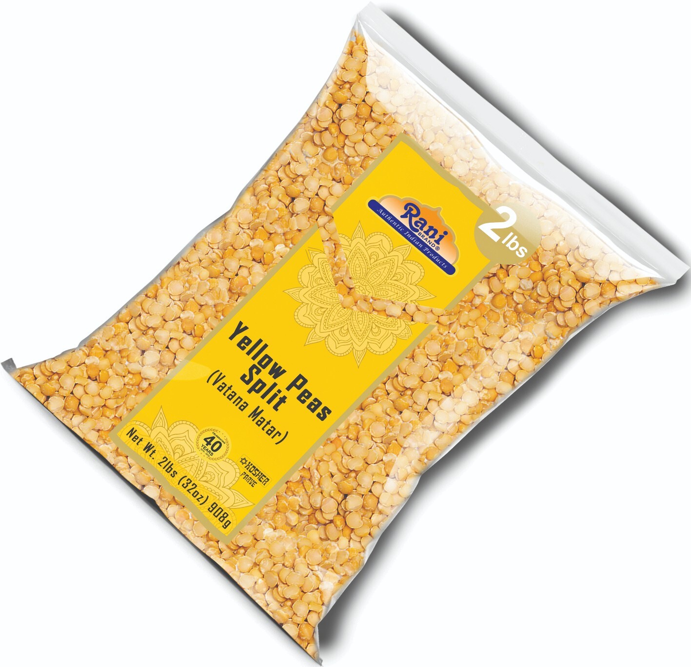 Rani Yellow Peas Split, Dried (Vatana, Matar) 32oz (2lbs) 907g