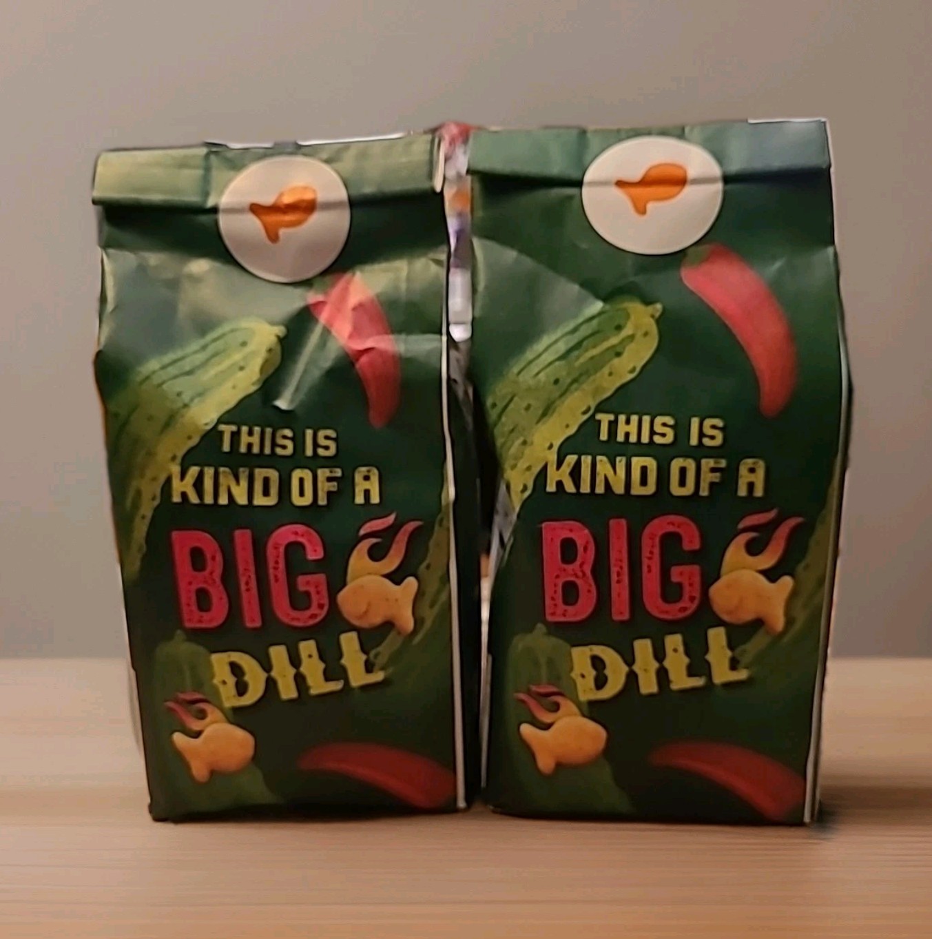 2 × Goldfish SPICY DILL PICKLE Snack Crackers Limited Edition New Set Lot READ