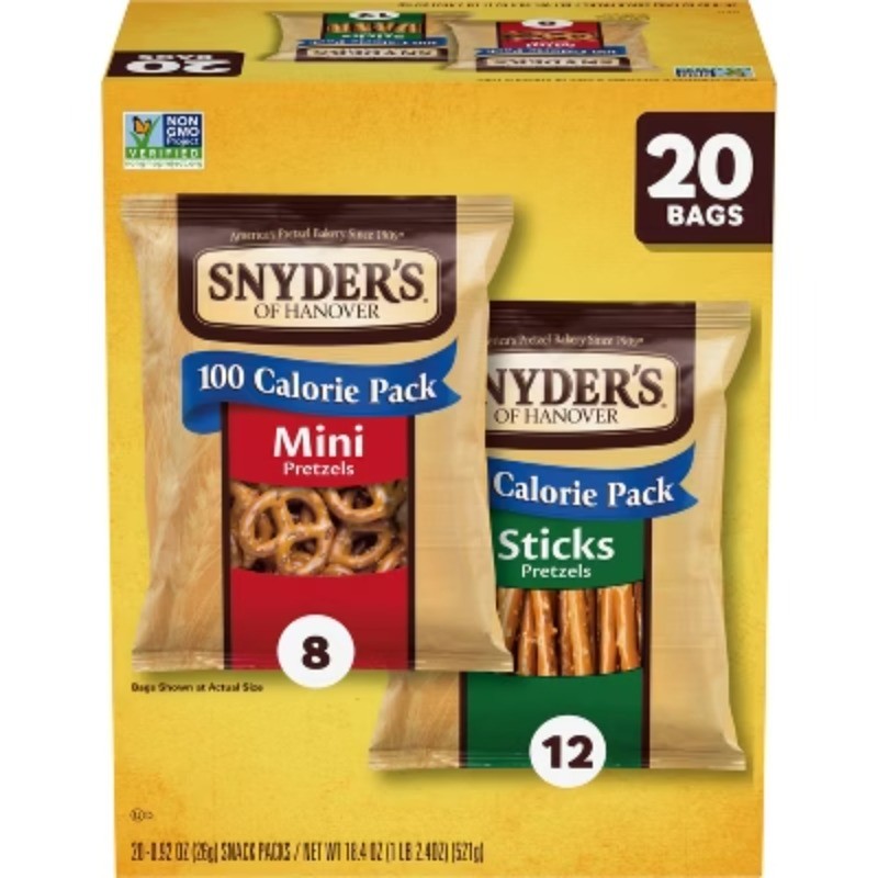Pretzels Minis and Sticks 100 Calorie Packs Variety Pack – 20ct