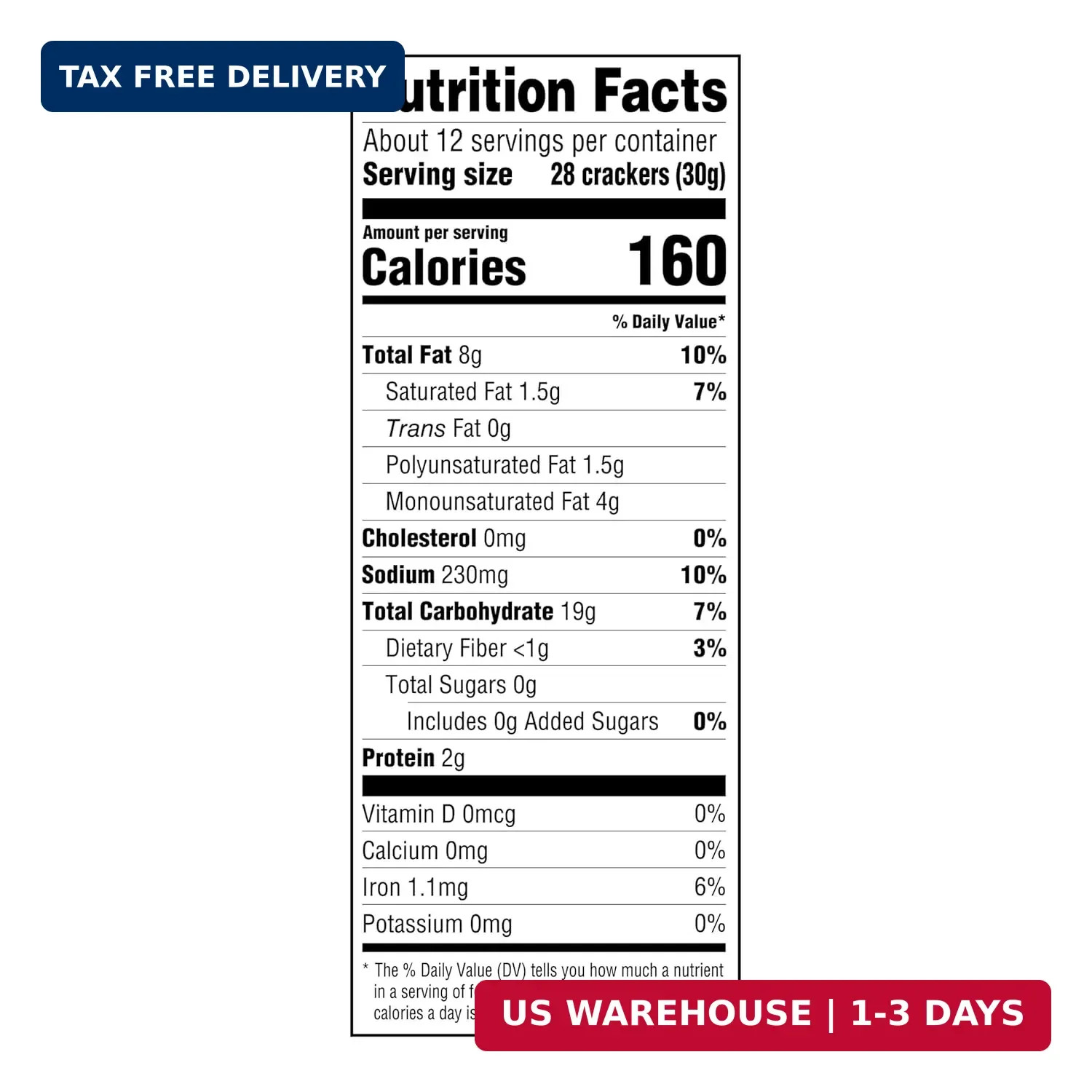 Amazon Grocery, Original Cheese Crackers, 12.4 Oz