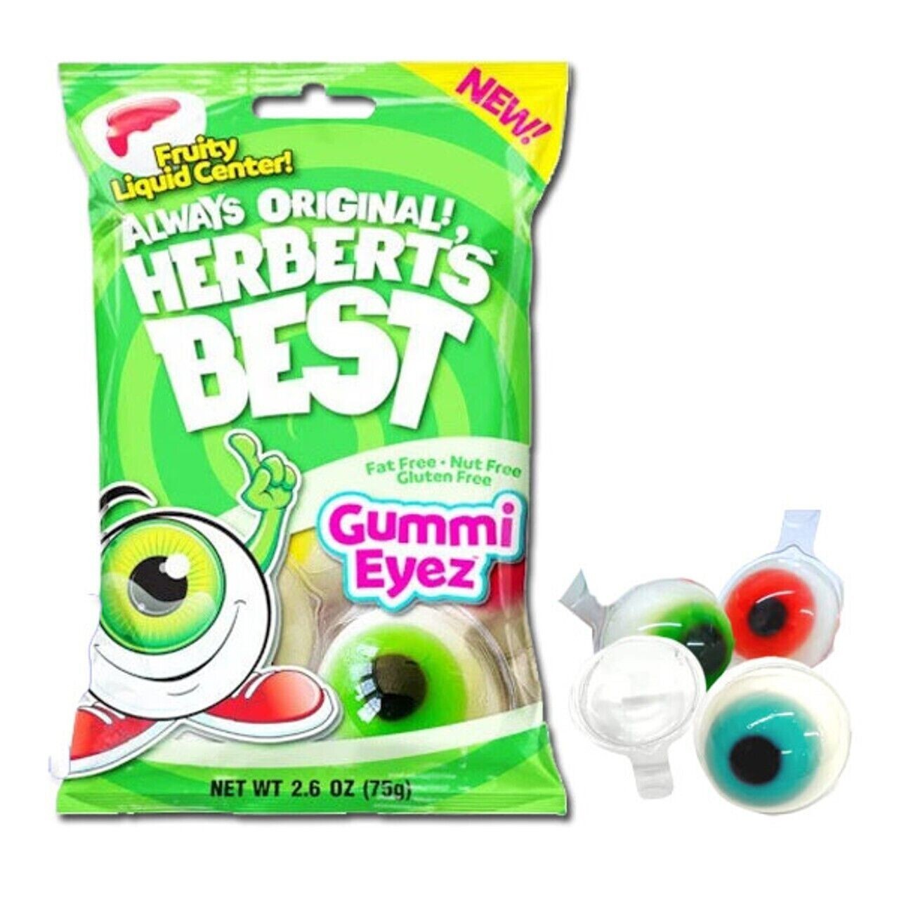 2 Pack Efrutti Herbert’s Best Original Gummi Eyez Tik Tok – 2.6 oz Bags