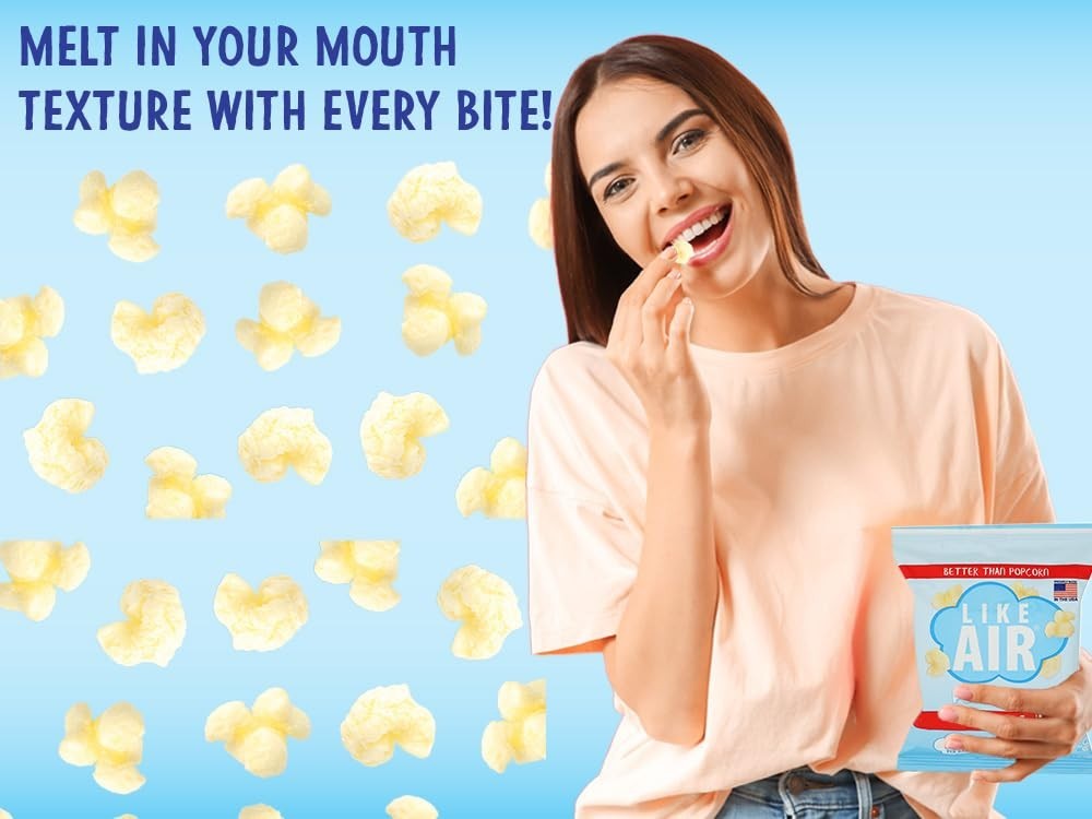 Like Air Puffcorn 5 Flavor Variety Pack (Pack of 10) – Snack Box, 50 Calories