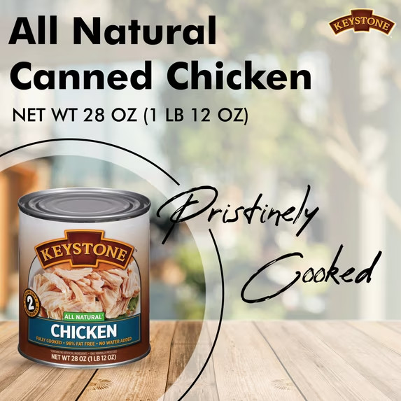 Keystone All Natural Chicken, 28 oz Can (2 Pack)